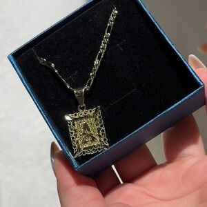 18K GOLD PLATED INITIAL A NEVKLACE